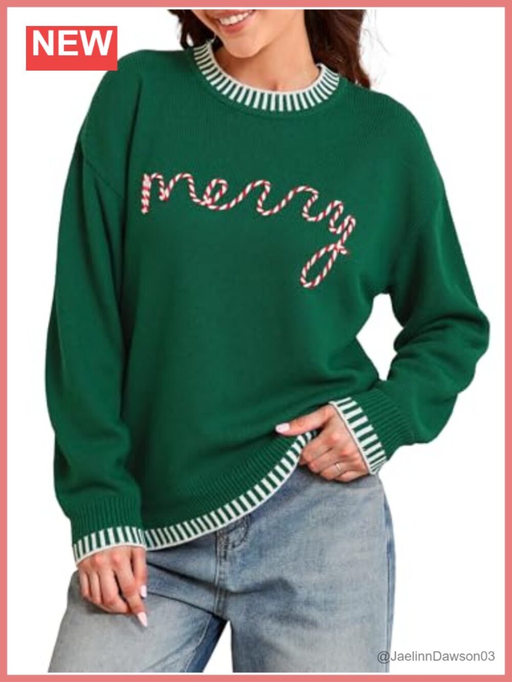 Simplee Oversized Crewneck Pullover Sweater Long Sleeve Winter Knitted
